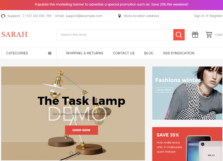 SarahMarket BigCommerce Theme SarahMarket BigCommerce Theme