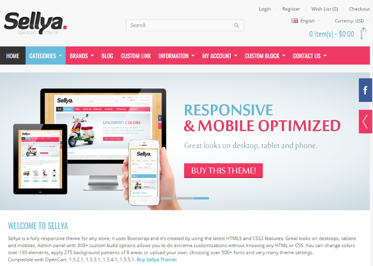 Sellya OpenCart Theme Sellya OpenCart Theme