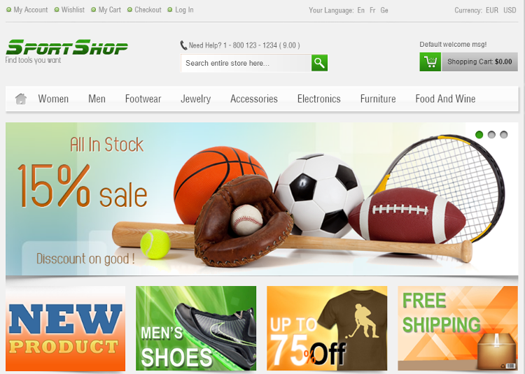 SportShop Magento Theme SportShop Magento Theme