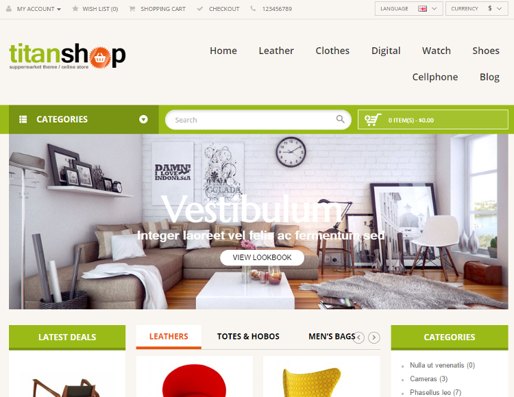 TitanShop Furniture OpenCart Theme TitanShop Furniture OpenCart Theme