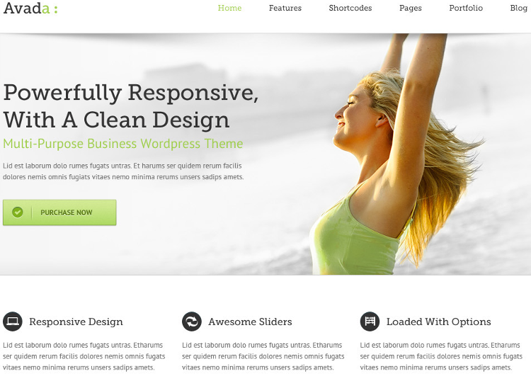 Avada PSD Template Avada PSD Template