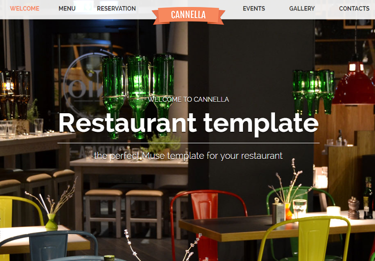 Cannella Adobe Muse Template Cannella Adobe Muse Template