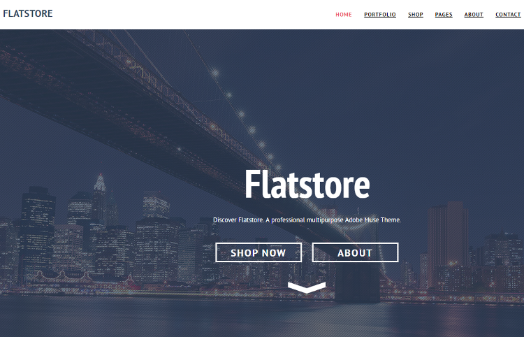 Flatstore Adobe Muse Template