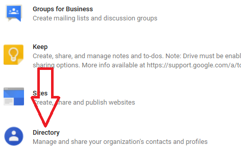 In Services page, click on Directory on the bottom of page In Services page, click on Directory on the bottom of page
