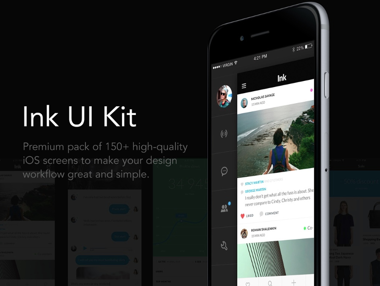 Ink UI Kit Sketch App Templates Ink UI Kit Sketch App Templates