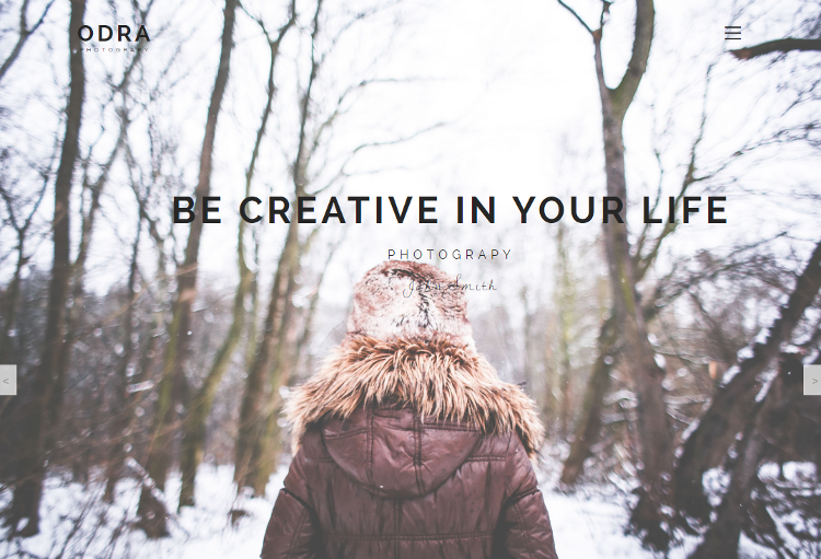 ODRA Photography Adobe Muse Template