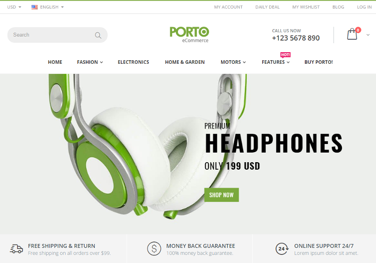 Porto Electronics Store Shopify Theme Porto Electronics Store Shopify Theme