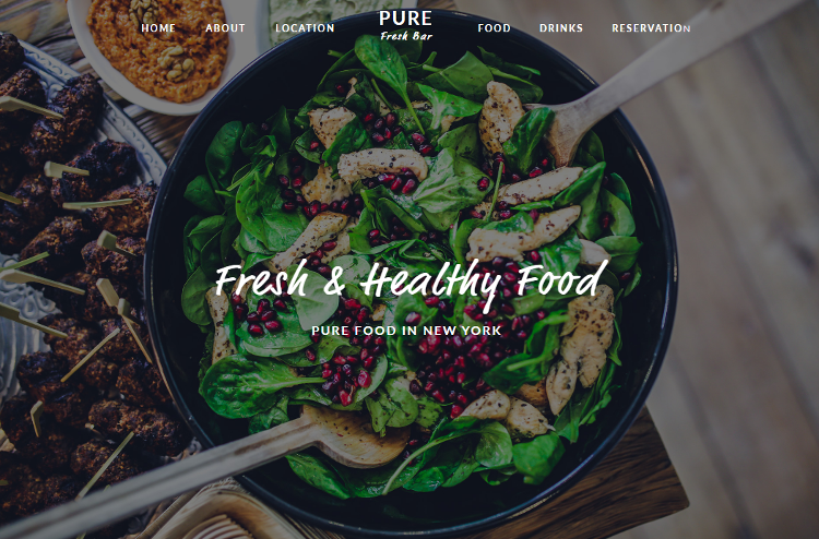 Pure Restaurant Adobe Muse Template Pure Restaurant Adobe Muse Template