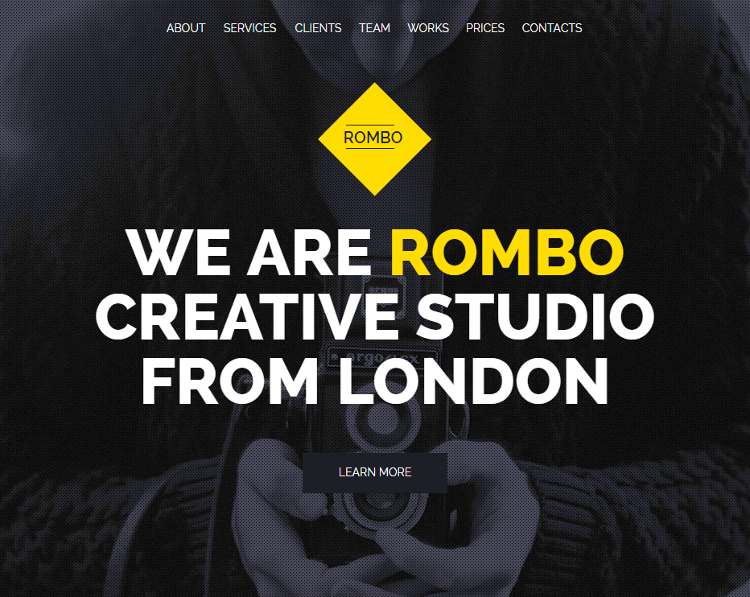 Rombo Adobe Muse Template Rombo Adobe Muse Template