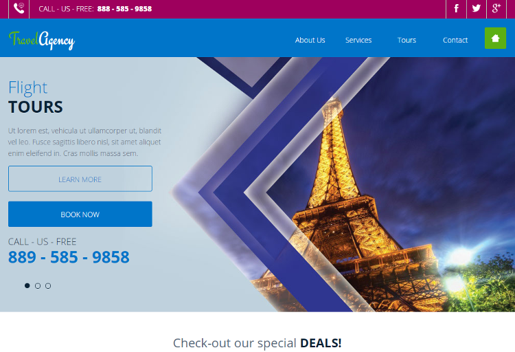 Travel Agency Adobe Muse Template