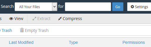 Click on Settings on top right corner in File Manager