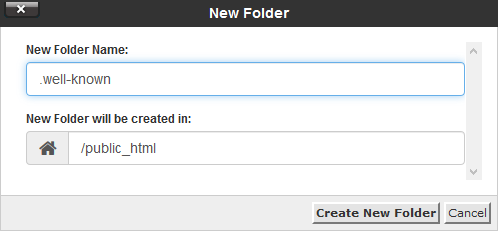 Create new folder in cPanel