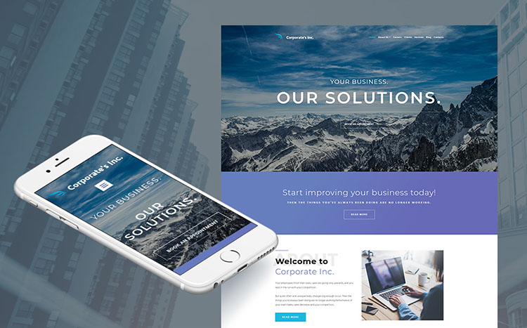 Corporate's Inc - Financial Advisor Website Template