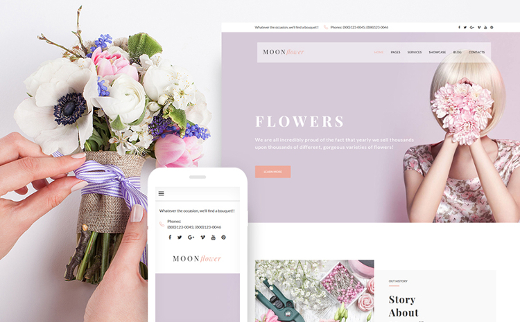 Moon Flower - Modern WordPress Theme