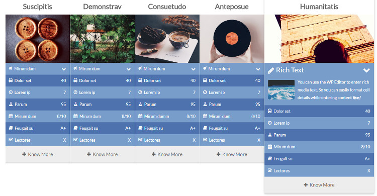 Accordion Tables WordPress Plugin Accordion Tables WordPress Plugin