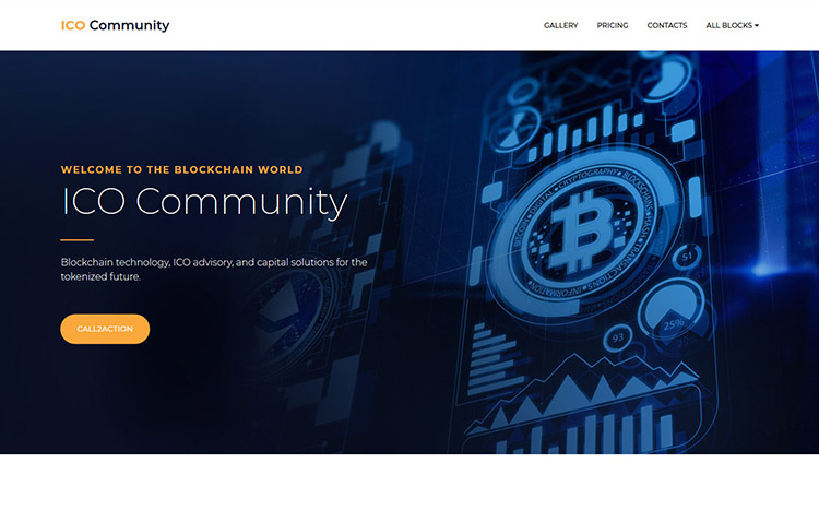 ICO Community Landing Page Template