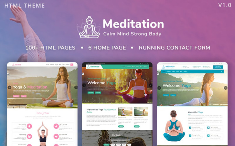 Meditation - Yoga & Fitness Bootstrap Website Template Meditation - Yoga & Fitness Bootstrap Website Template