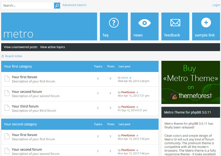 Metro phpBB3 Theme Metro phpBB3 Theme
