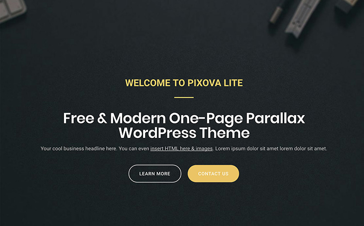 Pixova Lite Landing Page Template