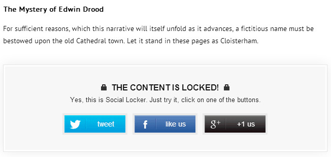 Social Locker WordPress Plugin