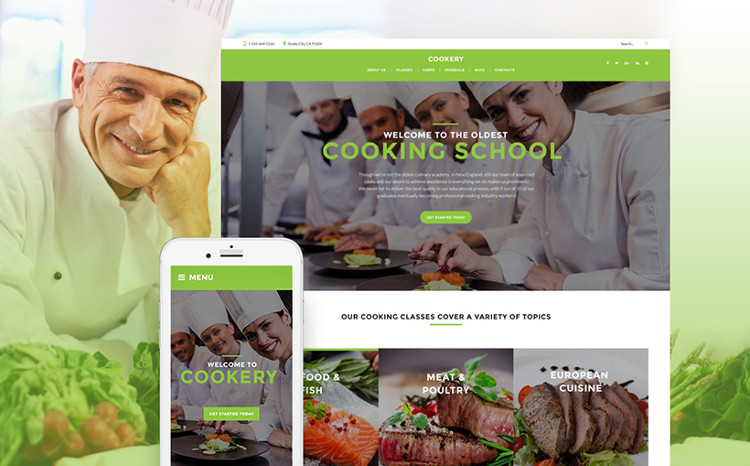 Culinary School Responsive WordPress Theme Culinary School Responsive WordPress Theme