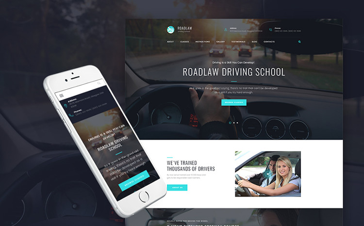 Driving School Responsive WP Theme Driving School Responsive WP Theme