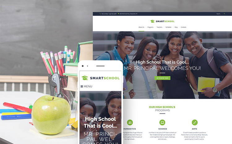 High School Education WordPress Theme High School Education WordPress Theme