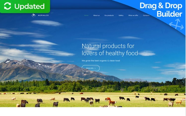 Organic Food Website Design for Farmers Market