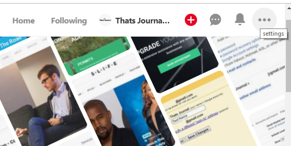 3 dot settings button in Pinterest
