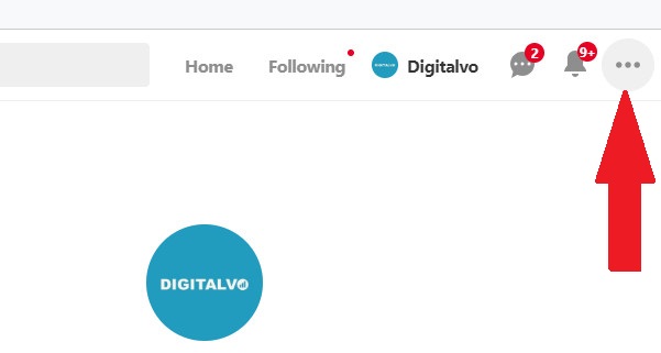 3 dot settings button on Pinterest personal account