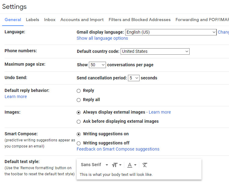 Click on Accounts and Import tab in Gmail