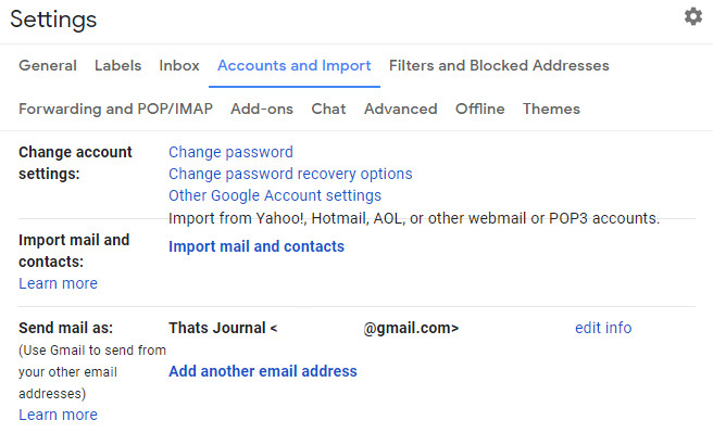 Click on edit info under Send mail as in Gmail
