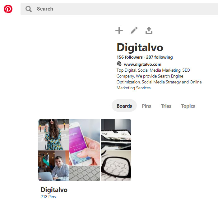 Personal Pinterest account