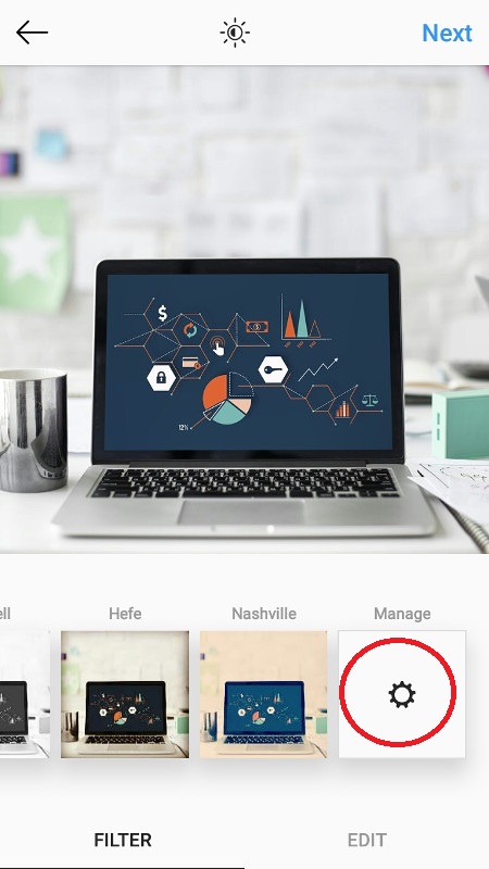 Tap on Manage on Next page