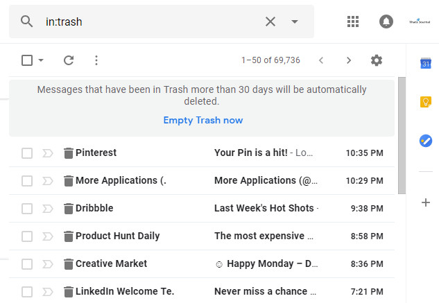 Empty Trash now in Gmail