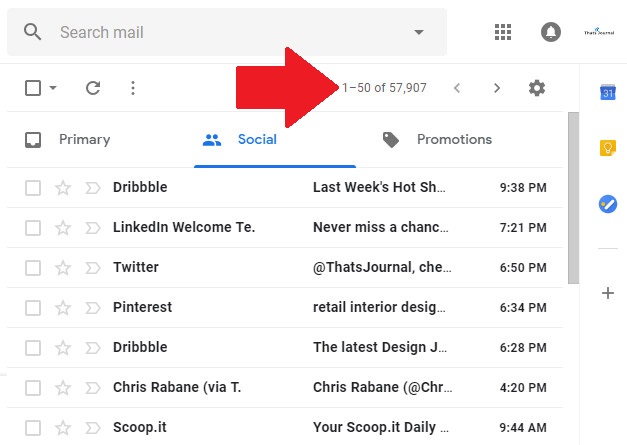 Many unread emails in tabs in Gmail