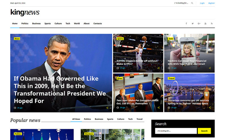 KingNews Multipurpose HTML5 template﻿