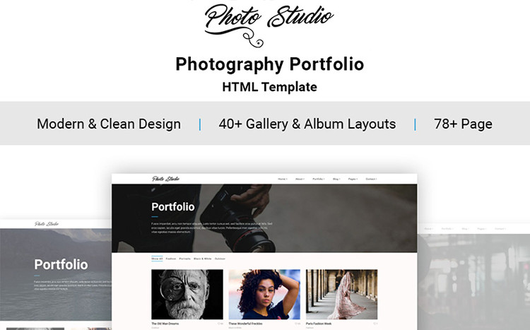 Photo Studio HTML5 Template