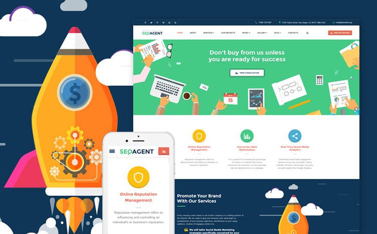 SEO Website Responsive HTML5 Template