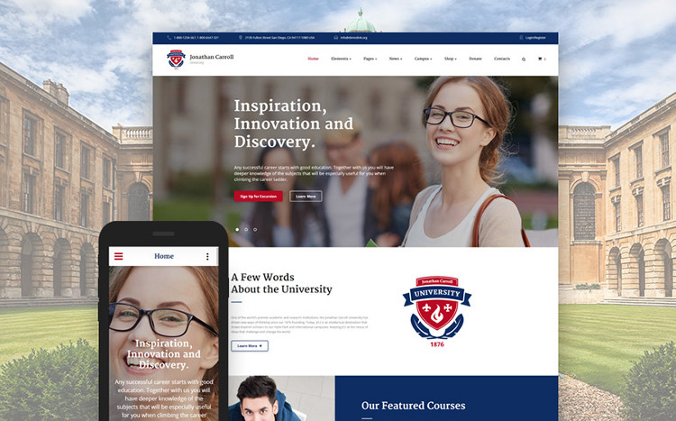 University Responsive HTML5 Website Template