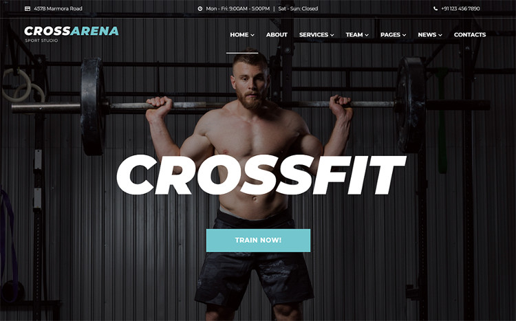 Cross Arena - Crossfit Studio Elementor WordPress Theme