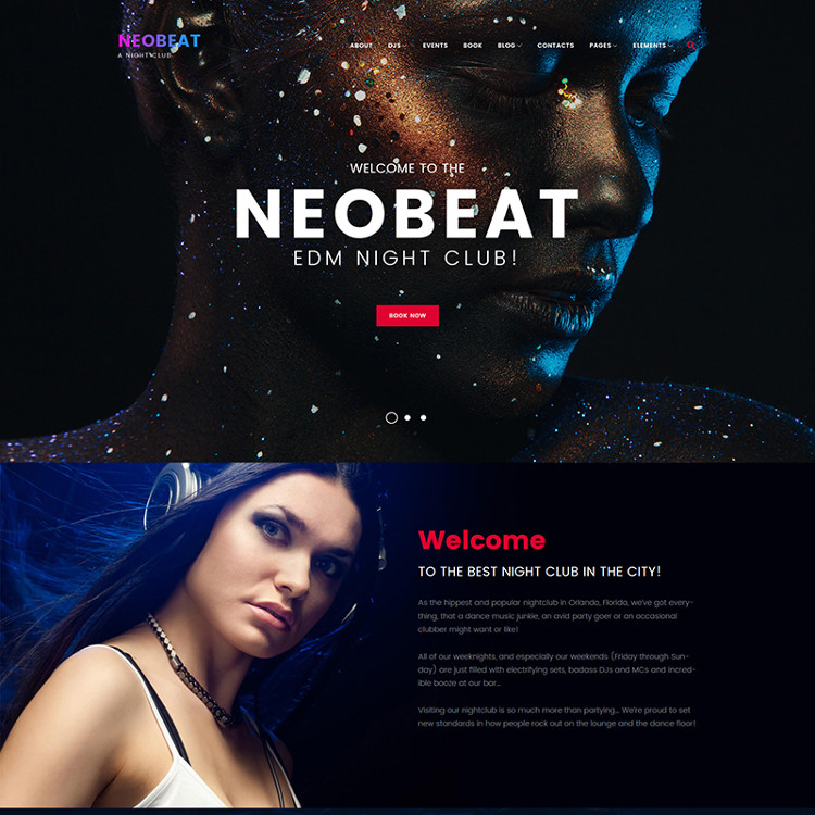 EDM Night Club WordPress Theme