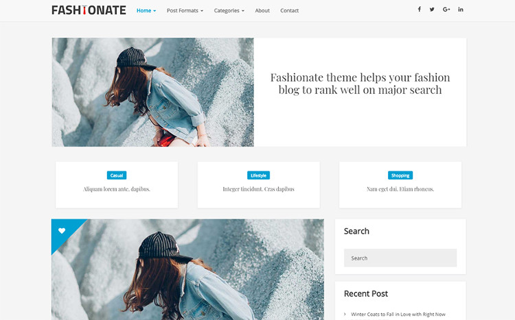 Fashionate WordPress Theme﻿