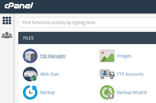 File Manager in cPanel
