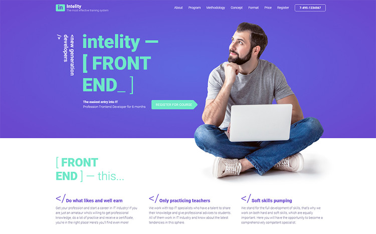 Intelity - IT Courses Elementor WordPress Theme﻿