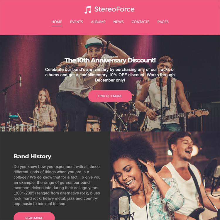 Musicians WordPress Theme