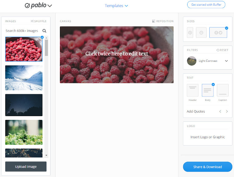 Design images in Pablo