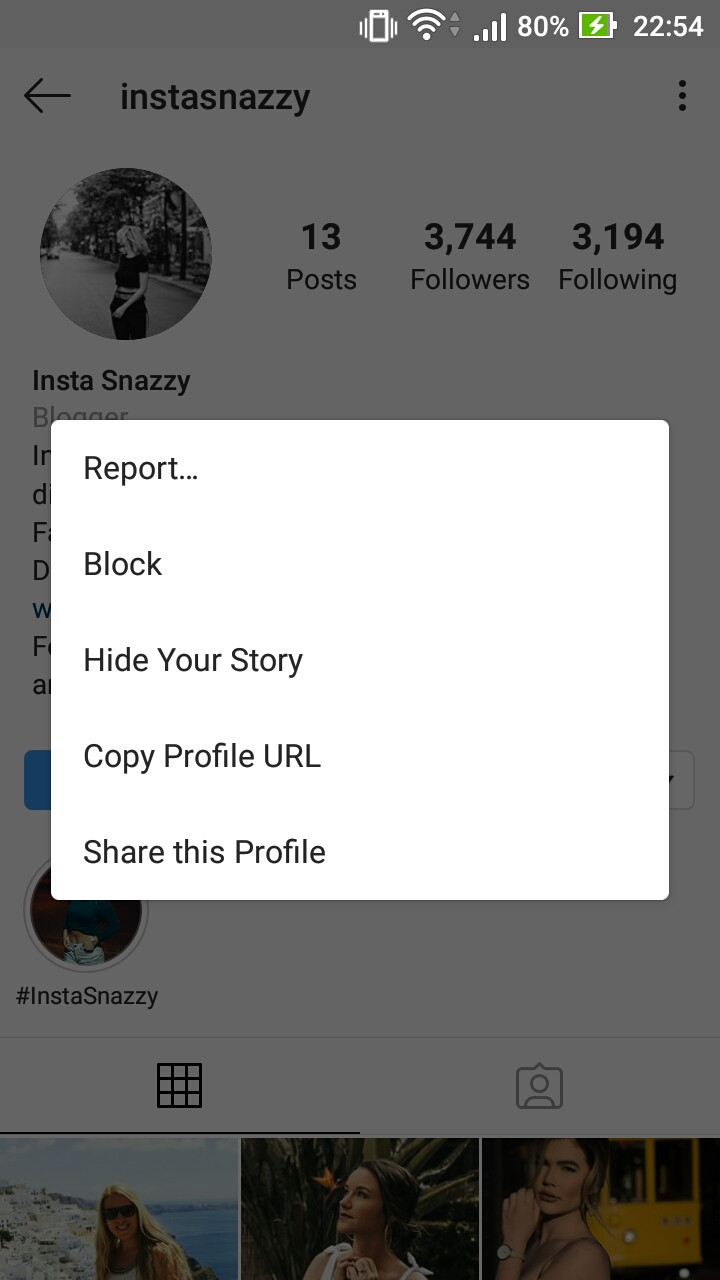 How to block an Instagram account