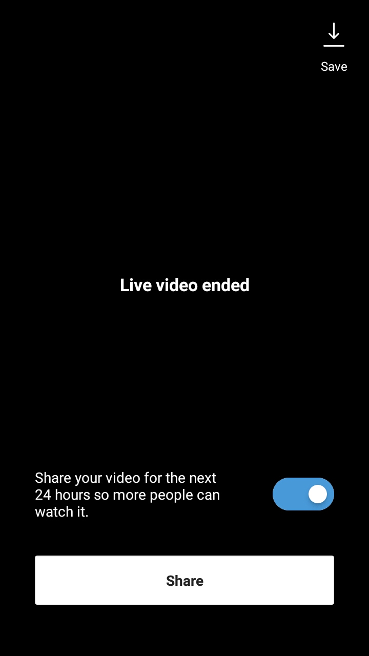 How to save a live video to your phone in Instagram