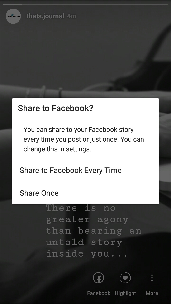 How to share Instagram story to Facebook story